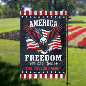 America 250 Years of Freedom Patriotic Eagle Flag Personalized Garden Flag HA75 897350