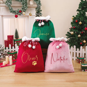 Personalized Christmas Family Santa Bag, Santa Sack with Name For Kids CH07 896472
