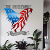Custom Family Name American Eagle Flag In God We Trust Metal Sign LM32 897905