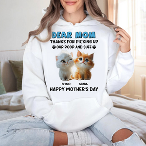 Dad, Mom Thanks For Picking Up Our Poop And Stuff Personalized Bright Shirt Cat Lover Gifts CH07 895246