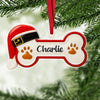 Personalized Custom Name Dog Bone With Santa Hat Acrylic Ornament TH10 896635
