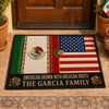 Personalized Mexico USA Two Cultures One Family Doormat K228 922178