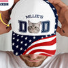 Custom Dog Cat Photo Dad America Flag Classic Cap Father's Day Gift HA75 921412