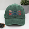 Dad Hero Legend 4th of July Personalized Dad USA Flag Washed Denim Baseball Cap CH07 896118