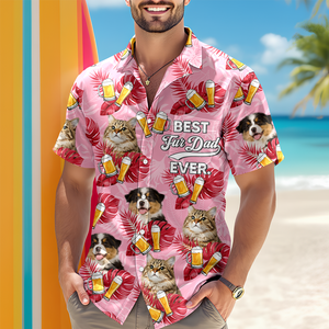 Custom Dog Cat Photo Best Dog Dad Ever Hawaiian Shirt Summer Gift CH07 896060