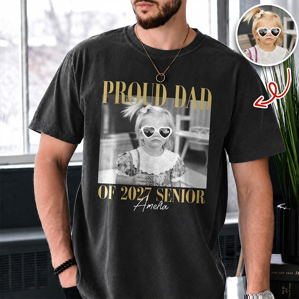 Custom Photo Proud Mom Proud Dad 2027 Family Comfort Shirt HA75 922050