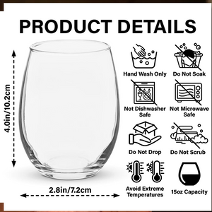 Personalized Floral Hands Mom With Kids Mother's Day Wine Glass LM32 893311