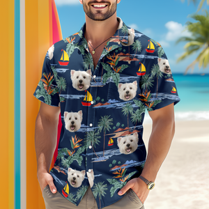 Custom Cute Dog Face Tropical Summer Vibe Hawaii Shirt LM32 893413