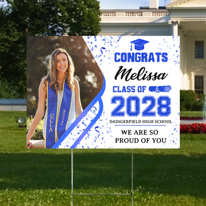 Custom Photo Class of 2025 Personalized Yard Sign Graduation Party Decor CH07 895432