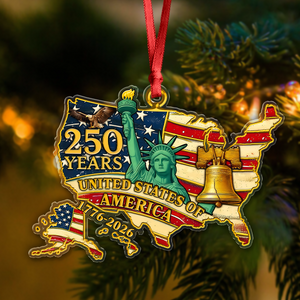 250 Years Of American Flag Liberty Eagle Acrylic Ornament Decor Gift HO82 900366