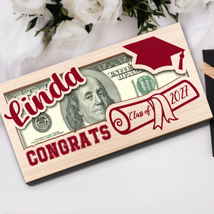 Customized Class Of 2025 Graduation Gifts Wood Money Holder HO82 893566