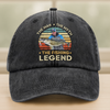 Custom Photo The Fishing Legend Washed Denim Baseball Cap HA75 892488