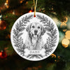 Custom Photo Dog Ceramic Ornament Christmas Gift For Dog Lover HA75 919186