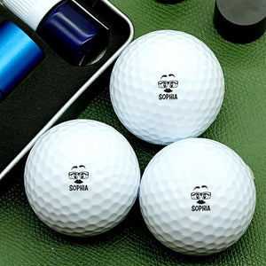 Custom Name Face Gestures Personalized Golf Ball Stamp Box HA75 898490