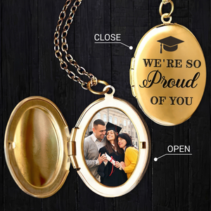Custom Photo We're So Proud Of You Graduation Gift Locket Necklace HA75 892238