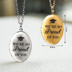 Custom Photo We're So Proud Of You Graduation Gift Locket Necklace HA75 892238