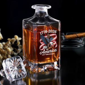 America 250th Anniversary 1776-2026 Eagle Us Flag Decanter HA75 898108