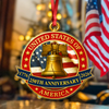 USA 250th Anniversary Liberty Bell Semiquincentennial Acrylic Ornament HO82 900370