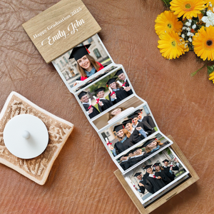 Custom Pull Out Photo Class of 2025 Graduation Wooden Photo Box LM32 893431