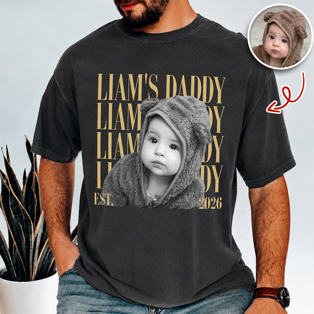 Personalized Vintage Photo Dad, Mom Est. Comfort Shirt HA75 921414
