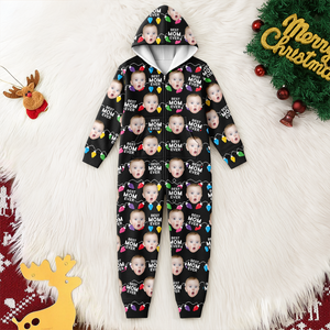 Custom Funny Kids Photo Best Mommy Daddy Ever Christmas Light Onesite Pajamas CH07 899840