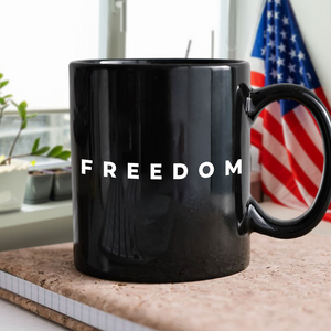 Charlie Kirk Freedom Black Mug HA75 64468