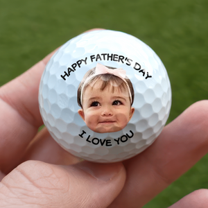 Custom Baby Photo First Father's Day Golf Ball For Golf-Loving Dad LM32 893471