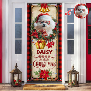 Custom Dog Photo Christmas Decoration Door Cover HO82 900260