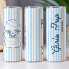 Custom Name Beach Icon Skinny Tumbler - Personalized Summer Party Cup HO82 902992