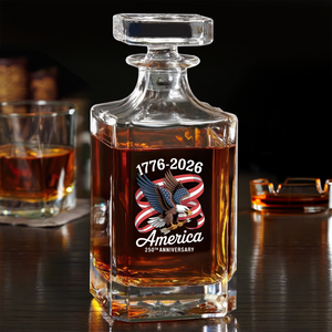 America 250th Anniversary 1776-2026 Eagle Us Flag Decanter HA75 898108