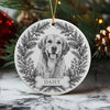 Custom Photo Dog Ceramic Ornament Christmas Gift For Dog Lover HA75 919186