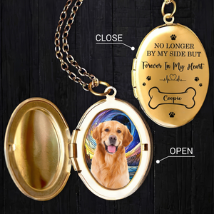 Custom Dog Cat Photo No Longer By My Side But Forever In My Heart Memorial Locket Necklace HO82 893672