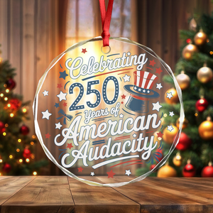250 Years America 250th Anniversary USA 4th of July Glass Ornament HO82 894820