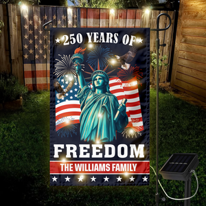 Custom Family Name 250 Years of Freedom American Led Garden Flag Patriotic Independence Day Decor CH07 899574