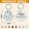 Custom Name Forever In My Heart Memorial Leather Paw Keychain LM32 895731