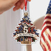 Personalized Family Christmas Tree 250 Years 1776-2026 Patriotic Acrylic Ornament CH07 180416