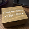 Custom Pull Out Photo I Love Daddy Memory Wooden Photo Box For Father's Day LM32 893429