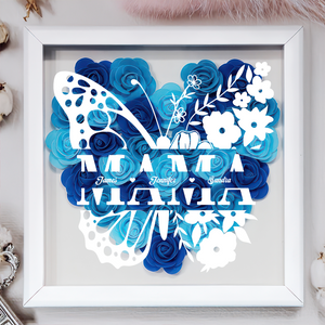 Personalized Butterfly Mom Flower Shadow Box Mother's Fay Gift CH07 895462