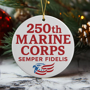 250th Marine Corps Semper Fidelis Anniversary Ceramic Ornament LM32 895199