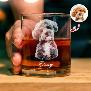Custom Dog Photo Engraved Whiskey Glass Gift For Dog Lovers CH07 910014