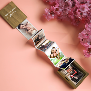 Custom Pull Out Photo I Love Daddy Memory Wooden Photo Box For Father's Day LM32 893429