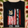 Custom Dog Photo Happy 250 Years Of Freedom Patriot Dark Shirt LM32 895215