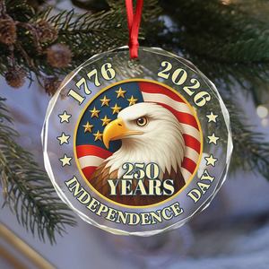250 years of America American Independence Day Glass Ornament HA75 897120