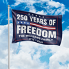 Custom Family Name 250 Years Of Freedom 1776-2026 4th Of July Double-Sided Flag HO82 894850