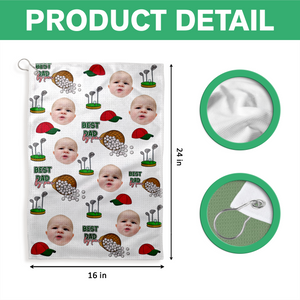 Custom Kid Photo Golf Towel Gift For Dad, Golf Lovers HO82 894176