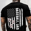 Custom Baseball Dad Shirt with Kids Name Back & Front Dark Shirt CH07 895870