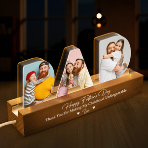 Custom Photo The Best Dad Happy Father's Day - Personalized LED Night Light CH07 895892