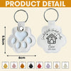 Custom Name Sweetest Hello Hardest Goodbye Leather Paw Keychain LM32 895735