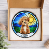 Custom Pet Portrait Stained Glass Suncatcher Window Hanging - Personalized Pet Lover Gift HO82 902962
