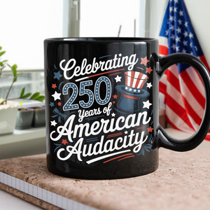 250 Years America 250th Anniversary USA 4th of July Black Mug HO82 894822